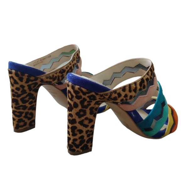 Cole Haan Emilia Real Fur Calf Hair Slip On Heels - Picture 5 of 14